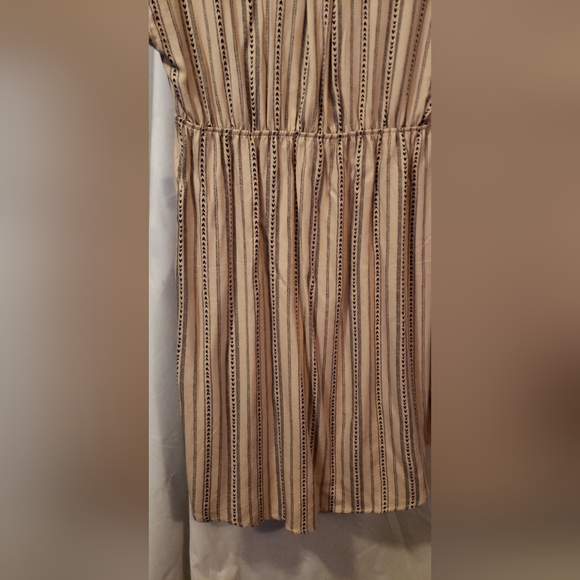 Womens Sweet Wanderer Maternity Beige and Blacked Lined Dress Stretch Size L - Picture 8 of 13